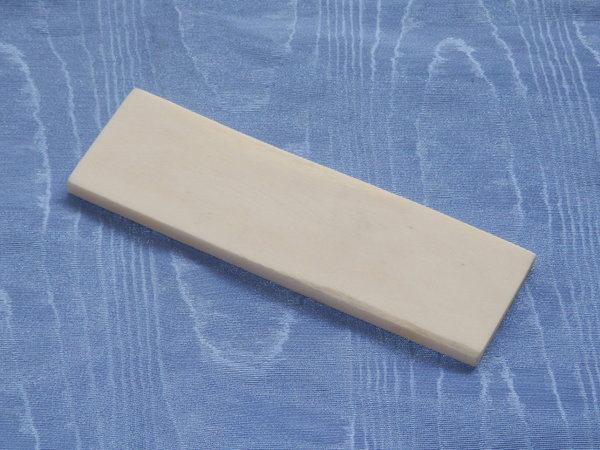 Büffel, Knochenplatte weiß 124x36-40x4 mm