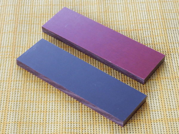 Leinen-Micarta schwarz/rot, Griffschalenpaar 8 mm