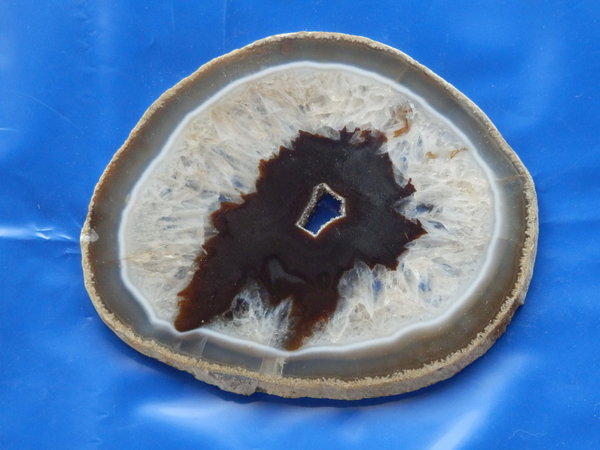 Achat Edelstein Mineral Scheibe Brasilien ca. 119 mm