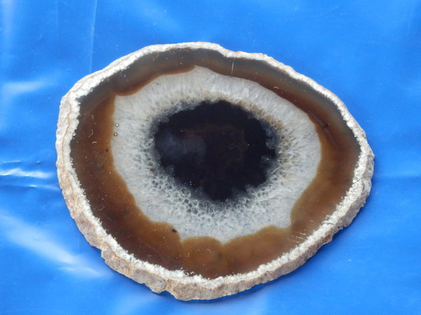 Achat Edelstein Mineral Scheibe Brasilien ca. Ø 118 mm