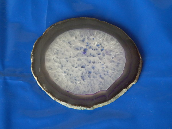 Achat Edelstein Mineral Scheibe Brasilien ca. Ø 101 mm