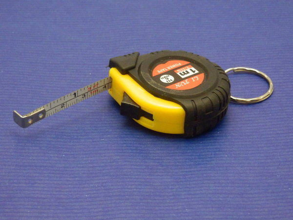 Mini Maßband mit Schlüsselanhänger