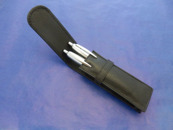 Schreibgeräte-Etui für 2 Stifte aus Nappaleder