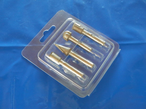 Drechselbeitel-Set mit 4 Stück Hartmetall-Schneidplatten