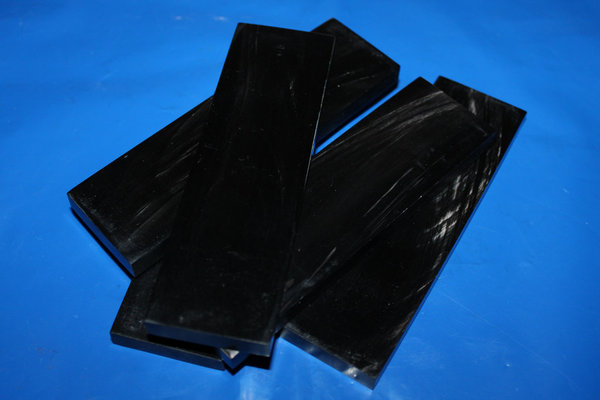 Büffelhorn Platte (schwarz) poliert