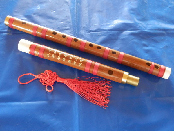 Lange traditionelle handgemachte chinesische Bambusflöte in D Key Dizi Chinesisch